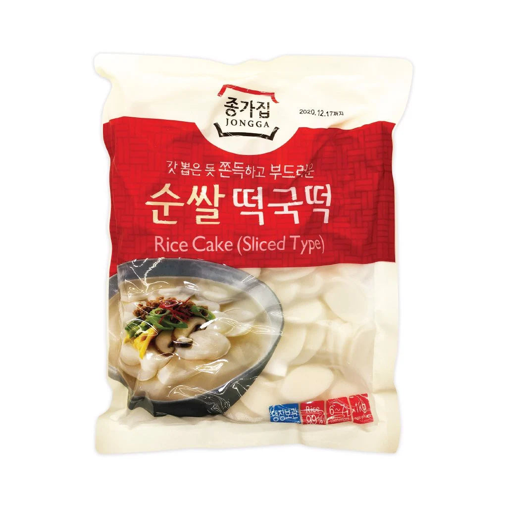 [Jongga] TtokGuk Sliced Rice Cake 1 Kg (Box of 5) – Budget Box