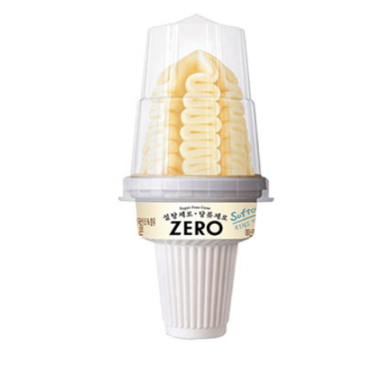 [Lotte] Zero Milk Soft Served Ice Cream Cone 195ml (Box of 15) Budget Box